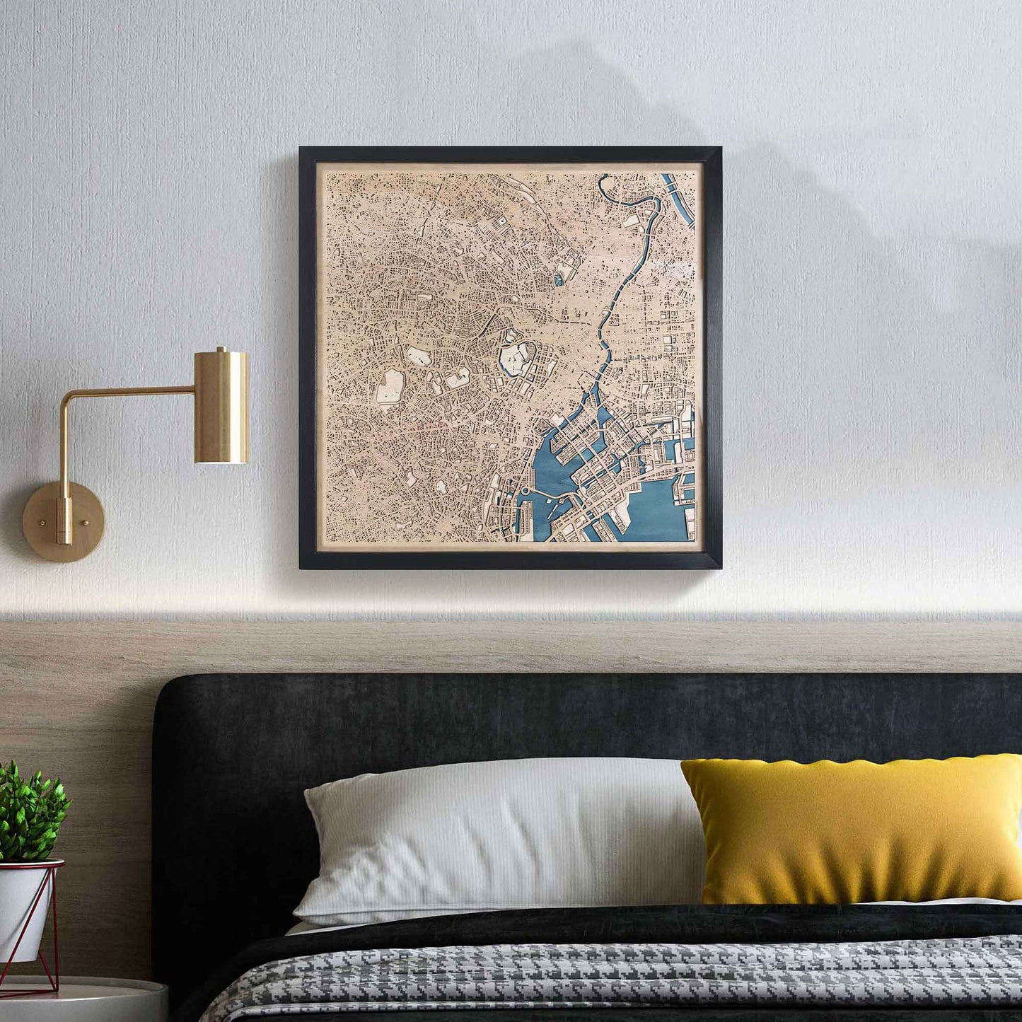 Tokyo Wooden Map by CityWood - Custom Wood Map Art - Unique Laser Cut Engraved - Anniversary Gift