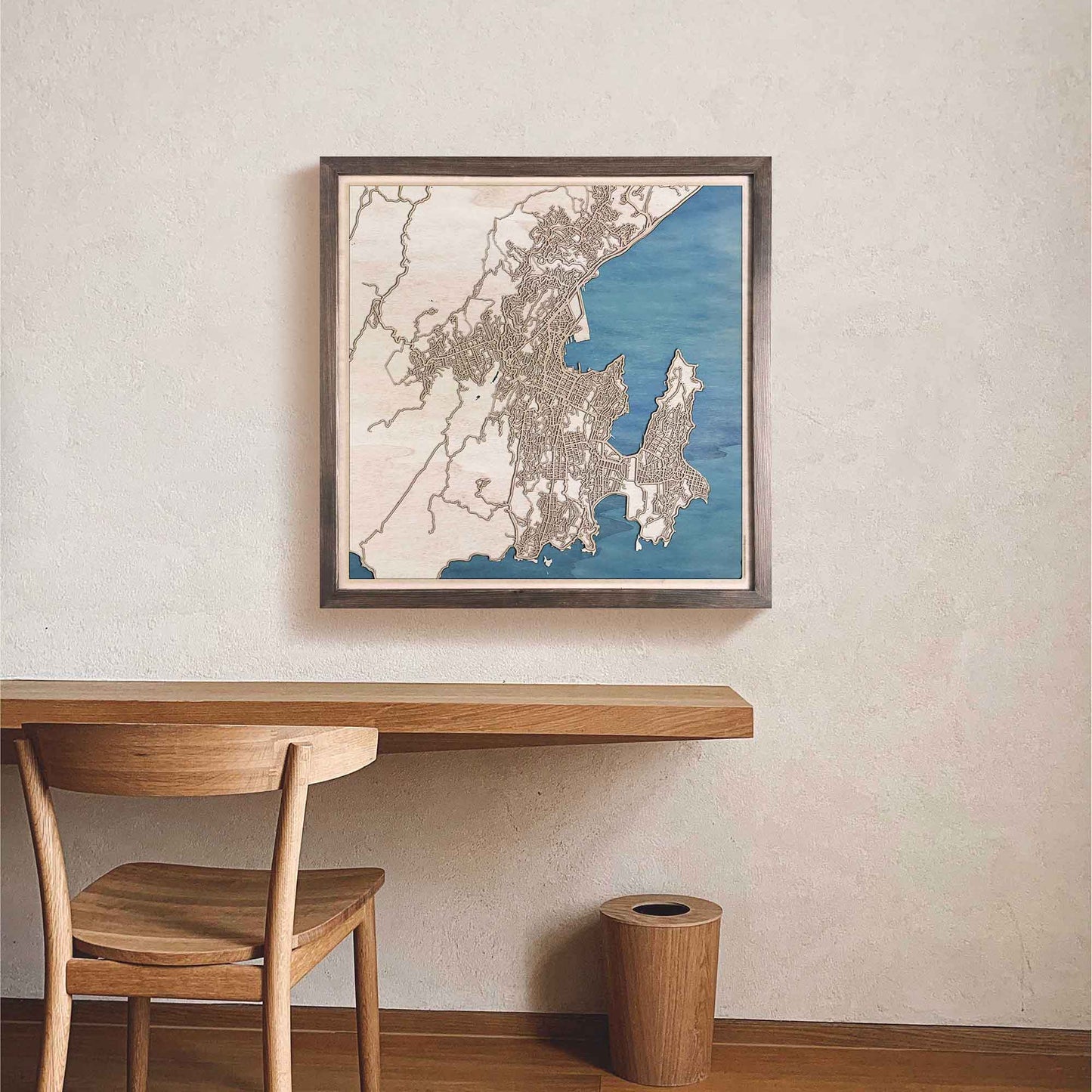 Wellington Wooden Map by CityWood - Custom Wood Map Art - Unique Laser Cut Engraved - Anniversary Gift